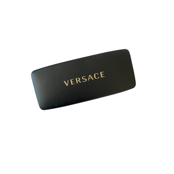 Versace Black Gold Sunglasses Eyeglasses Hard Clam Shell Case Only READ - Picture 1 of 9